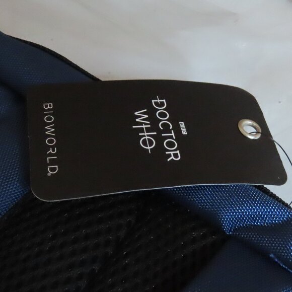 Doctor Who Blue Police Box Tardis Backpack with Clear Front Pocket - Picture 5 of 14
